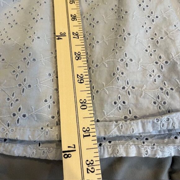 Patrons of Peace Sundress Mini Blue Eyelet Lined Elastic Back Size Small - Picture 11 of 12